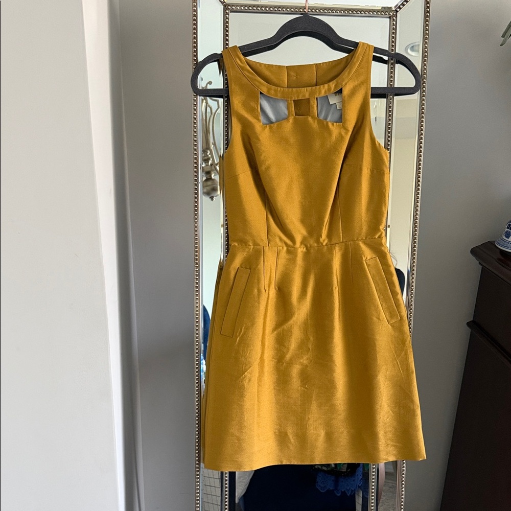 Maeve Mustard Yellow Midi Dress
